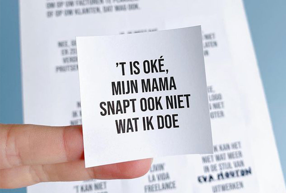 Stickervel voor freelancers